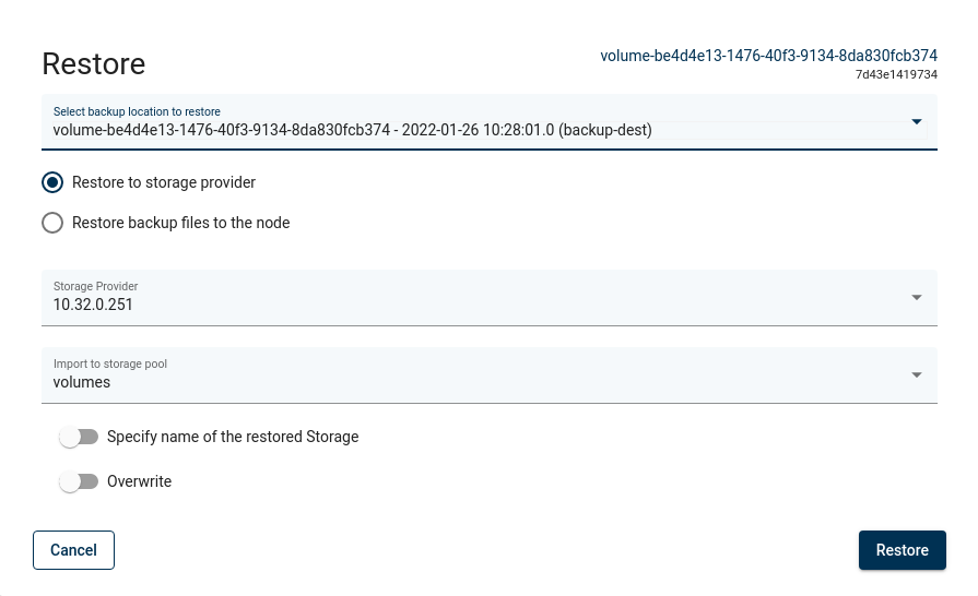 Backup & Restore | Catalogic Documentation Portal