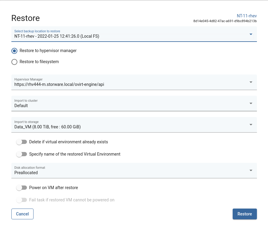 Backup & Restore | Catalogic Documentation Portal